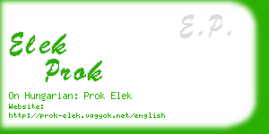 elek prok business card